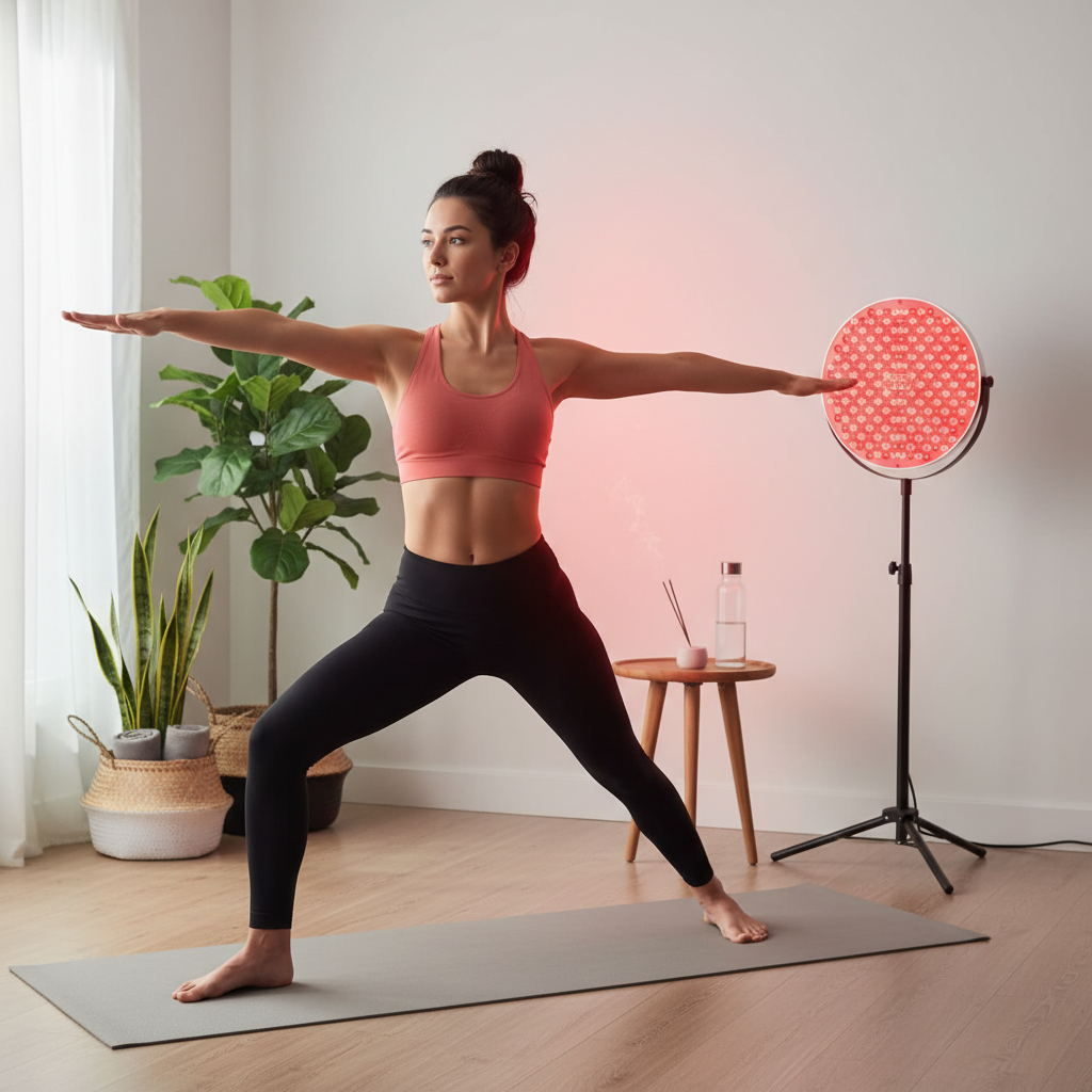 Nestora Round LED Red Light Therapy Panel – Full-Body Wellness & Relaxation Light Therapy