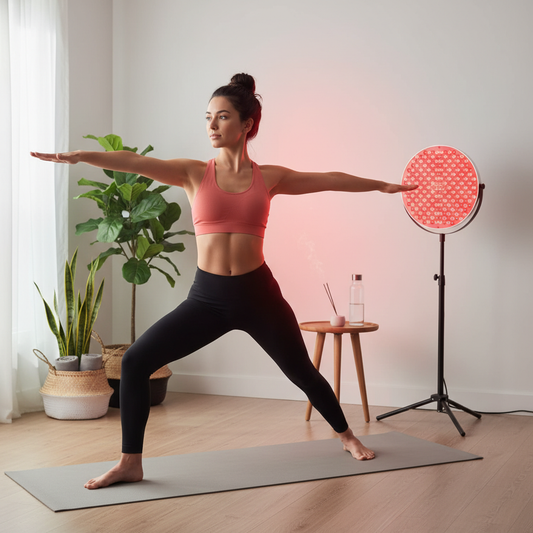 Nestora Round LED Red Light Therapy Panel – Full-Body Wellness & Relaxation Light Therapy