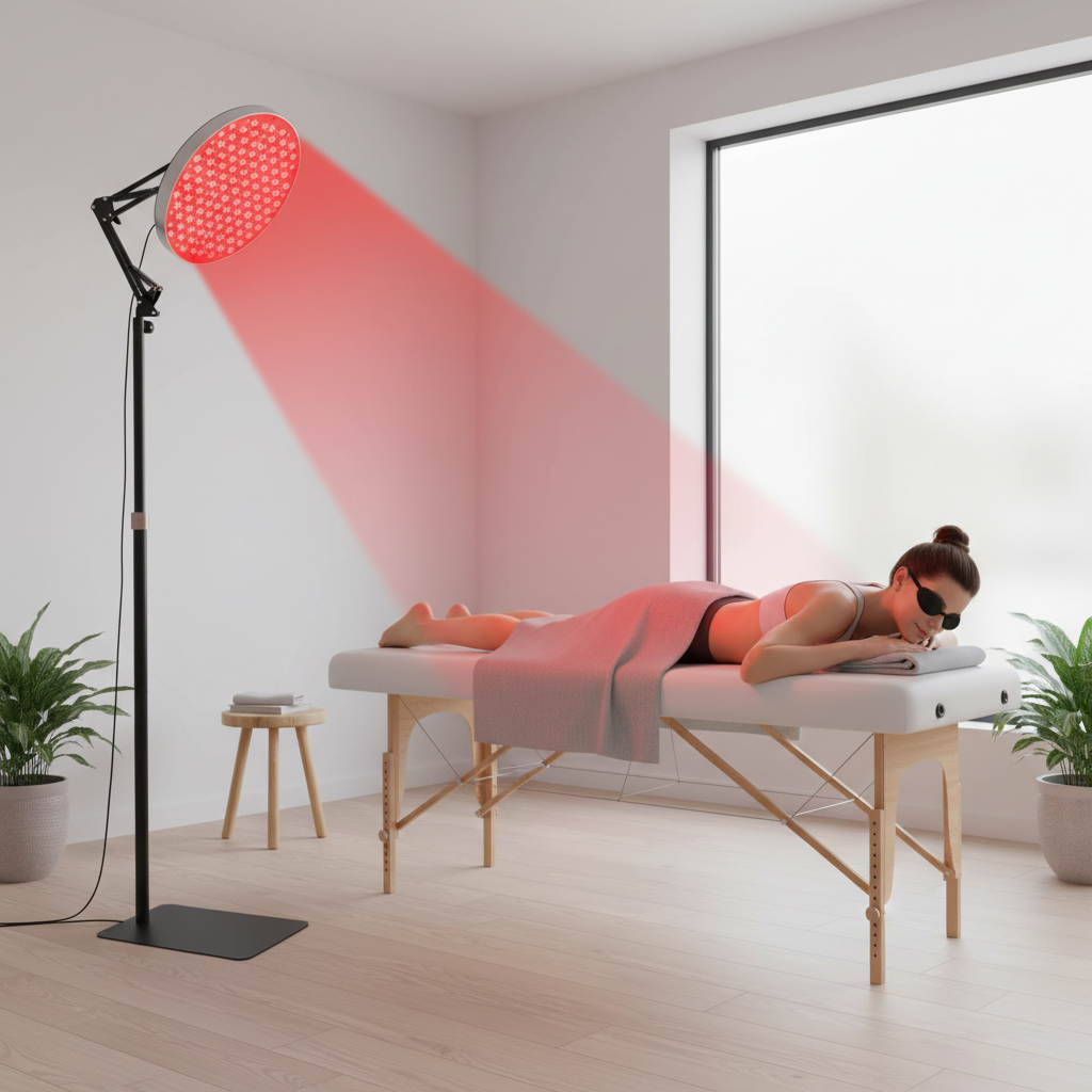Nestora Round LED Red Light Therapy Panel – Full-Body Wellness & Relaxation Light Therapy